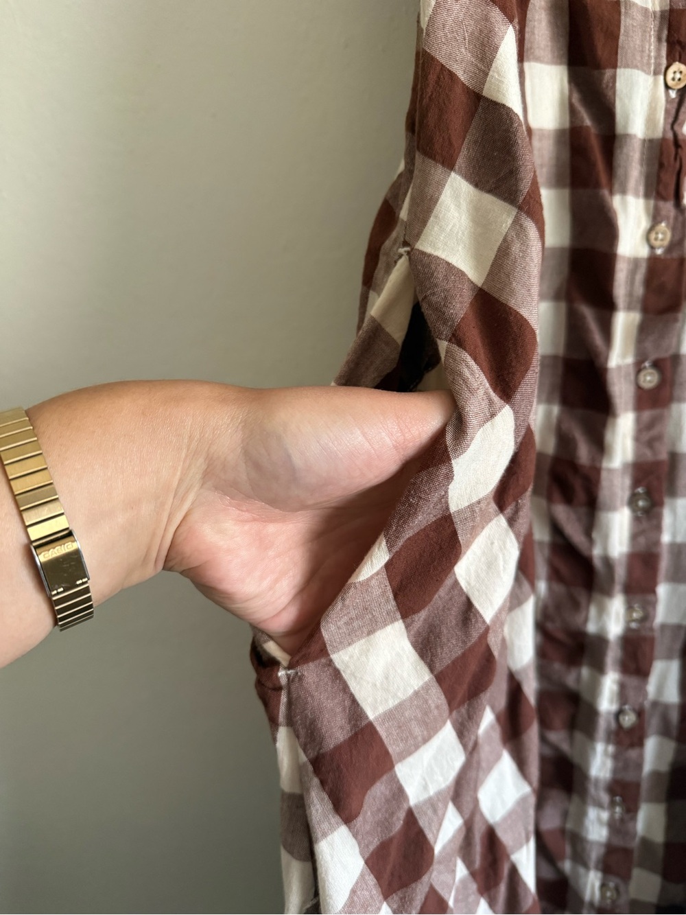 Free people Via Gingham Tie-Front Midi Dress - Picture 4 of 10